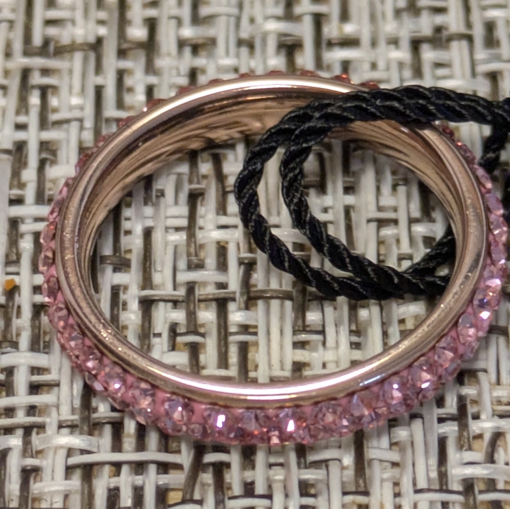 Eterna Pink Crystal Band Ring Size 7